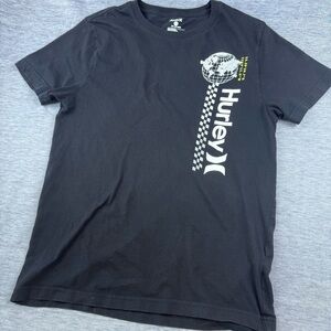 Hurley Men’s Black Tee with White Graphic